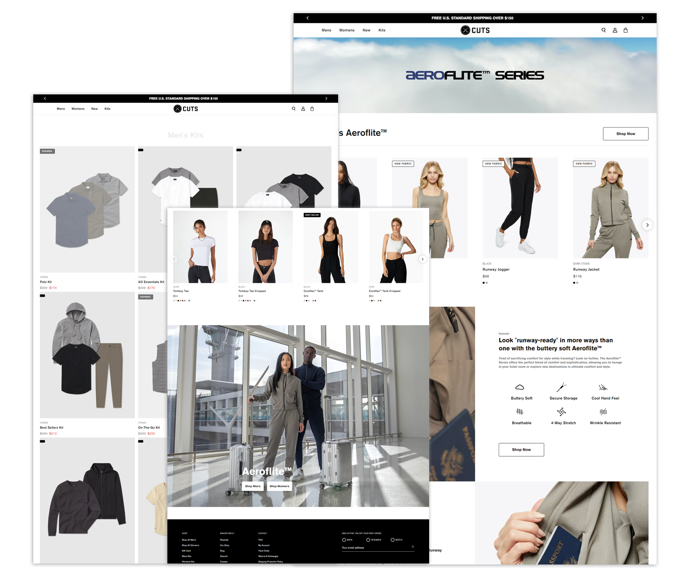 Custom Shopify development for bold, modern eCommerce brands — delivering a premium online store experience for CUTS Clothing.