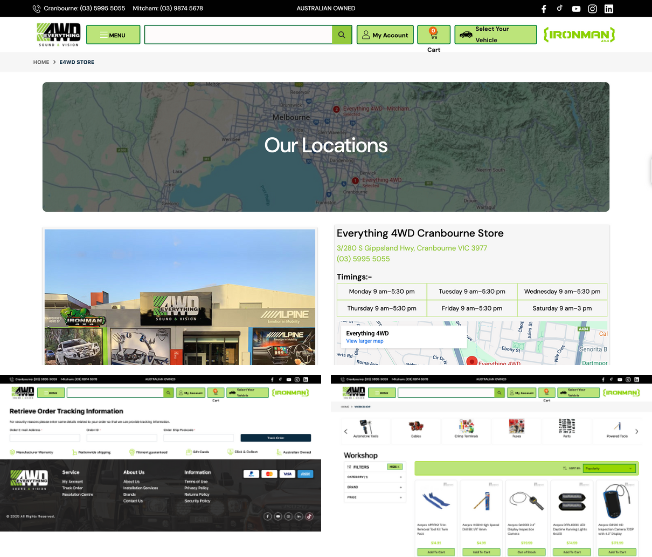 Everything4wd Custom Neto (Maropost) Stores development