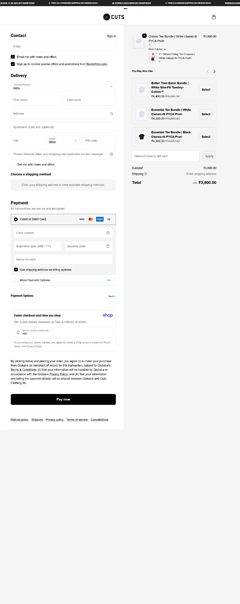 Custom Shopify development for bold, modern eCommerce brands — delivering a premium online store experience for CUTS Clothing.