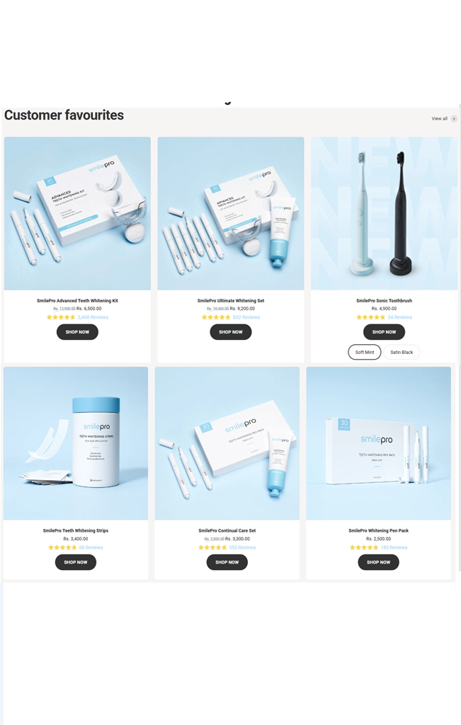 We create SEO-optimized, conversion-driven online stores for premium dentists to sell teeth whitening products.