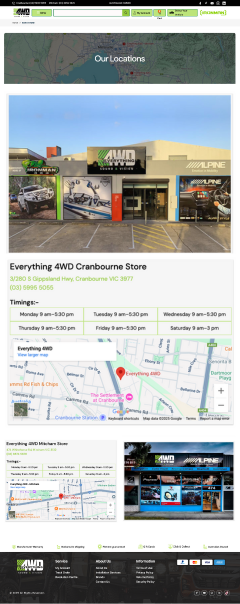 Everything4wd Custom Neto (Maropost) Stores development