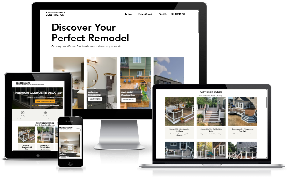 Custom Wix Website for Remodeling & Construction Excellence