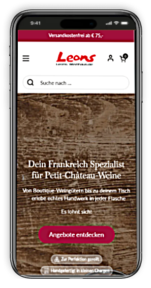 Shopify Wine Store Development for Leons Weinhaus Germany