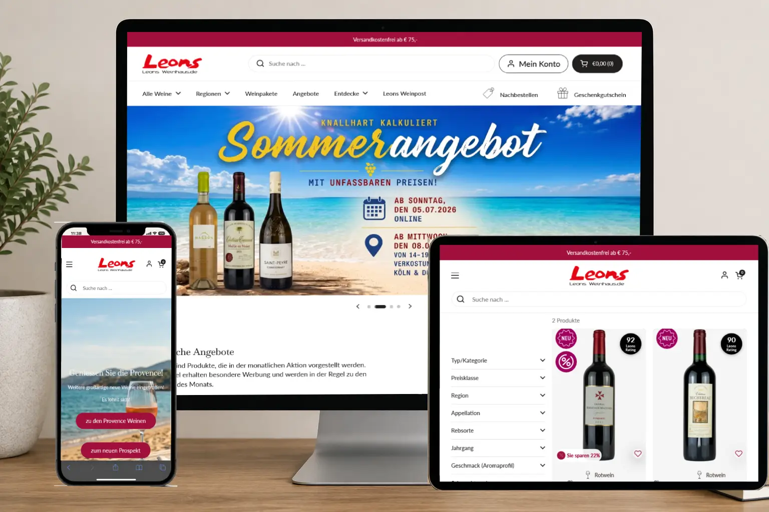 Shopify Wine Store Development for Leons Weinhaus Germany