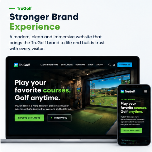 TruGolf Website Redesign with WordPress & Shopify