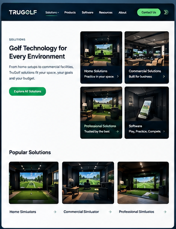 TruGolf Website Redesign with WordPress & Shopify