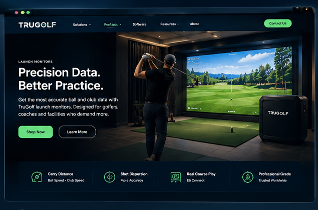 TruGolf Website Redesign with WordPress & Shopify